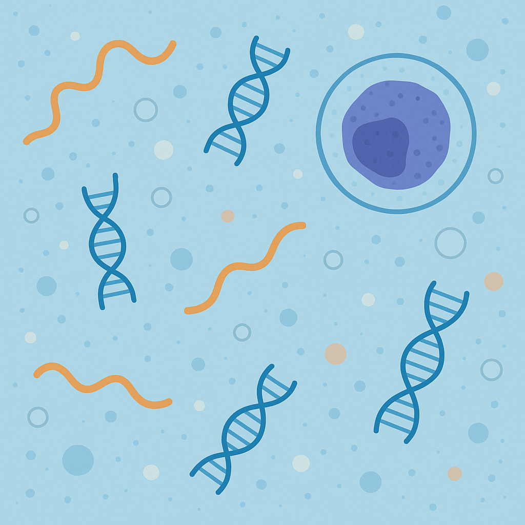 Illustration of cell-free nucleic acids in diagnostics